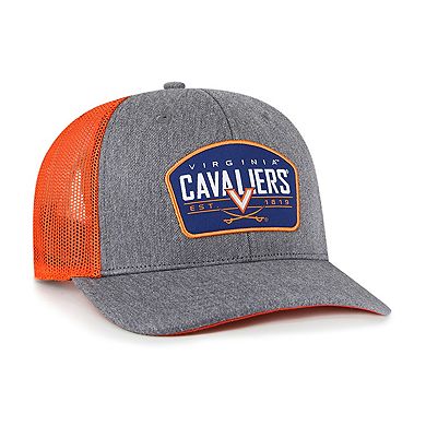 Men's '47  Charcoal Virginia Cavaliers Slate Trucker Snapback Hat