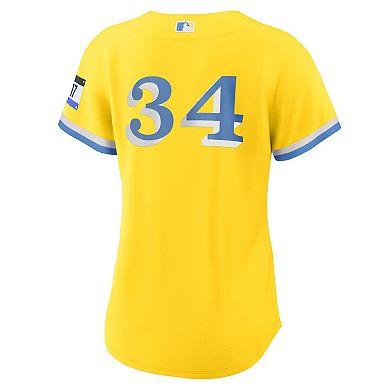 Women's Nike David Ortiz Gold Boston Red Sox City Connect Replica Player Jersey