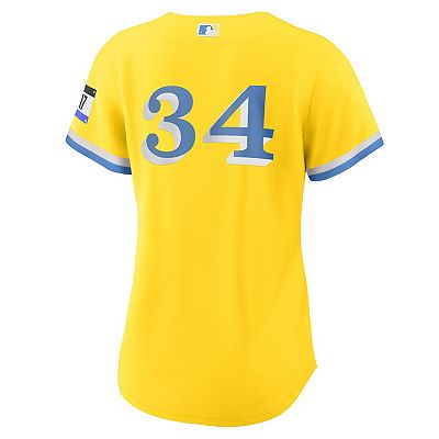 Women s Nike David Ortiz Gold Boston Red Sox City Connect Replica Player Jersey