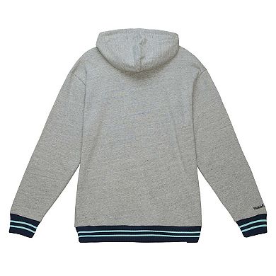 Men's Mitchell & Ness Heather Gray Seattle Kraken Classic French Terry Pullover Hoodie