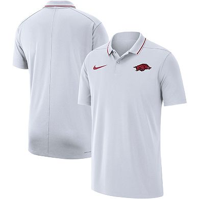 Men's Nike White Arkansas Razorbacks 2023 Coaches Performance Polo