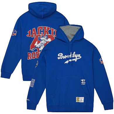 Men's Mitchell & Ness Jackie Robinson Royal Brooklyn Dodgers Cooperstown Collection Legends Fleece Pullover Hoodie