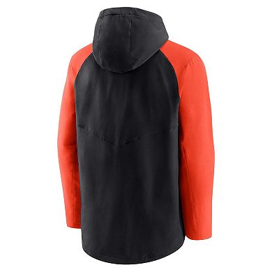 Men's Nike Black/Orange San Francisco Giants Authentic Collection Performance Raglan Full-Zip Hoodie
