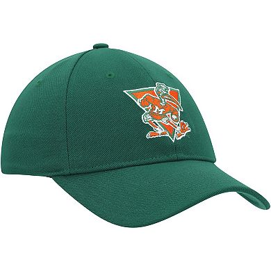 Men's adidas Green Miami Hurricanes Vault Slouch Flex Hat