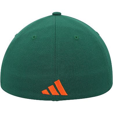 Men's adidas Green Miami Hurricanes Vault Slouch Flex Hat