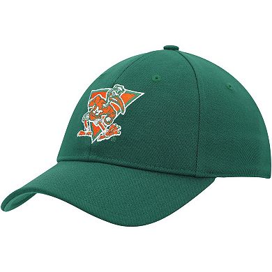 Men's adidas Green Miami Hurricanes Vault Slouch Flex Hat