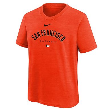 Youth Nike  Orange San Francisco Giants Authentic Collection Early Work Tri-Blend T-Shirt