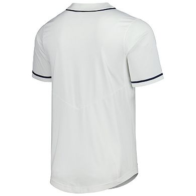 Men's Nike White Ole Miss Rebels Full-Button Replica Baseball Jersey