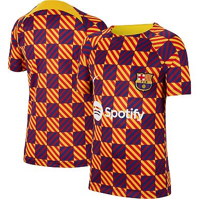 Youth Nike Yellow Barcelona Pre-Match Top