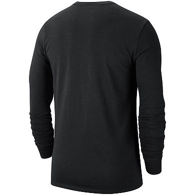 Men's Nike Black Milwaukee Bucks Courtside Chrome Long Sleeve T-Shirt