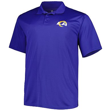Men's Royal Los Angeles Rams Big & Tall Birdseye Polo