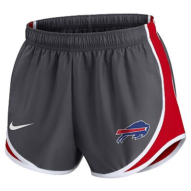 Women's Nike Charcoal Buffalo Bills Plus Size Logo Performance Tempo Shorts