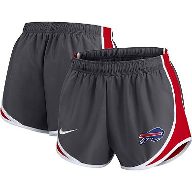 Women's Nike Charcoal Buffalo Bills Plus Size Logo Performance Tempo Shorts