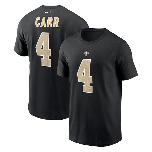 Men s Nike Derek Carr Black New Orleans Saints Player Name