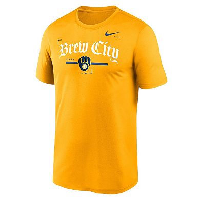 Men's Nike Yellow Milwaukee Brewers Local Legend T-Shirt