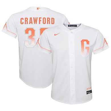 Youth Nike Brandon Crawford White San Francisco Giants City Connect ...