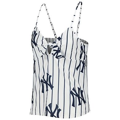 Women's Concepts Sport White New York Yankees Reel Allover Print Tank Top & Shorts Sleep Set