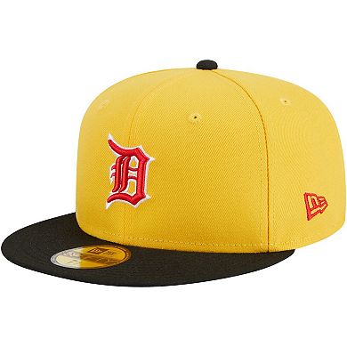 Men's New Era Yellow/Black Detroit Tigers Grilled 59FIFTY Fitted Hat