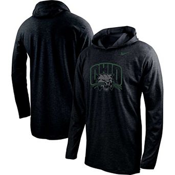 Men's Nike Black Ohio Bobcats Color Pop Performance Hoodie Long Sleeve T-Shirt