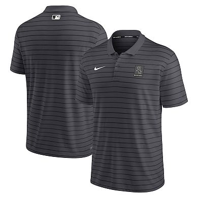Men's Nike Anthracite Chicago White Sox Authentic Collection Striped Performance Pique Polo