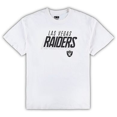 Men's Concepts Sport White/Charcoal Las Vegas Raiders Big & Tall T-Shirt and Shorts Set
