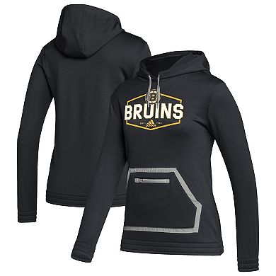 Women's adidas Black Boston Bruins Team Pullover Hoodie