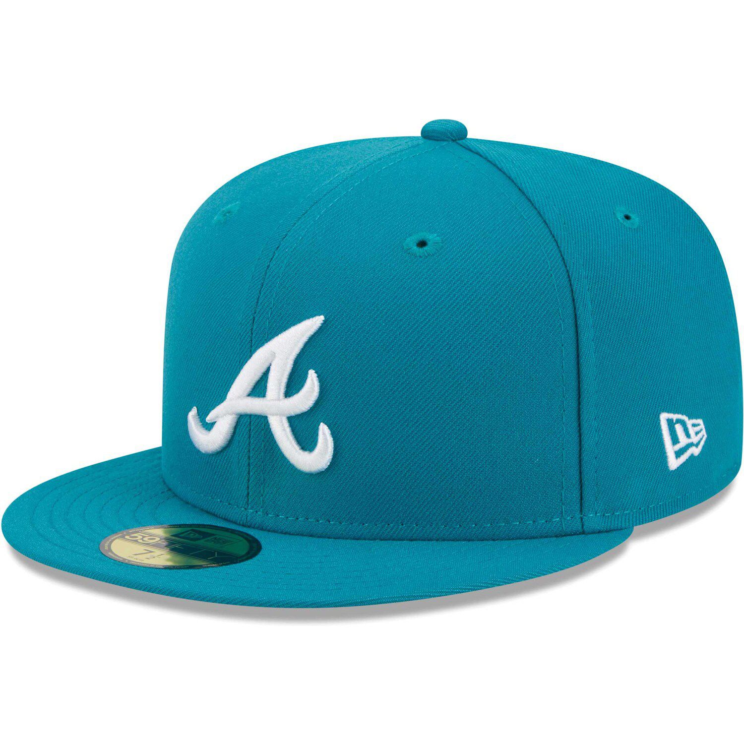 Men's New Era Light blue/navy Atlanta Braves Beach Kiss 59FIFTY Fitted Hat