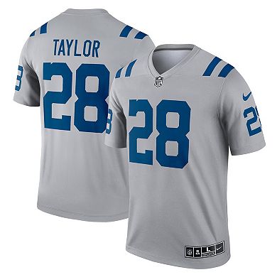 Men's Nike Jonathan Taylor Gray Indianapolis Colts Inverted Legend Jersey