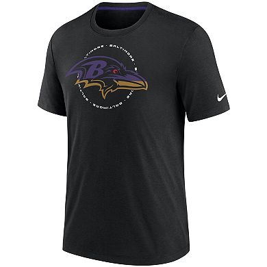 Men's Nike Black Baltimore Ravens Historic Tri-Blend T-Shirt