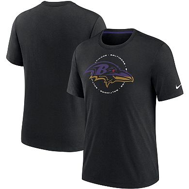 Men's Nike Black Baltimore Ravens Historic Tri-Blend T-Shirt