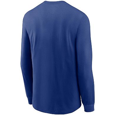 Men's Nike Royal New York Giants Primary Logo Long Sleeve T-Shirt