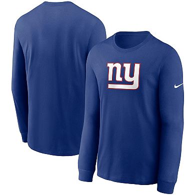 Men's Nike Royal New York Giants Primary Logo Long Sleeve T-Shirt