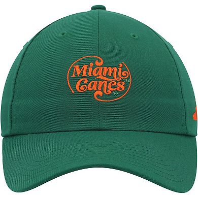 Men's adidas Green Miami Hurricanes Slouch Adjustable Hat