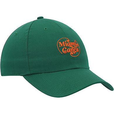 Men's adidas Green Miami Hurricanes Slouch Adjustable Hat