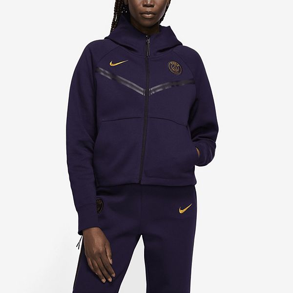 Women's Nike Navy Paris Saint-Germain Tech Fleece Raglan Full-Zip Hoodie