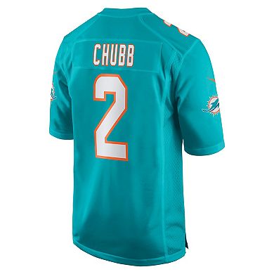 Men's Nike Bradley Chubb Aqua Miami Dolphins Game Player Jersey