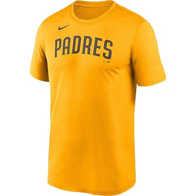 Men's Nike Gold San Diego Padres Wordmark Legend Performance Big & Tall T-Shirt