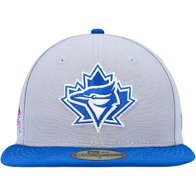 Men's New Era Gray/Blue Toronto Blue Jays  Dolphin 59FIFTY Fitted Hat