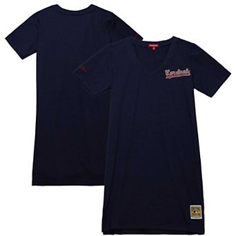 Women's Mitchell & Ness Navy St. Louis Cardinals Cooperstown Collection V-Neck Dress