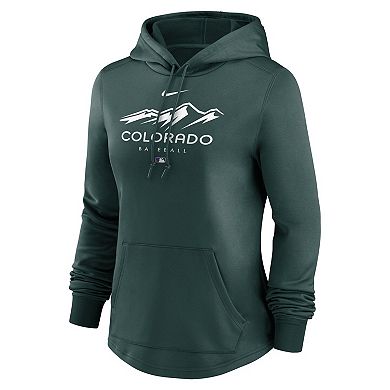 Women's Nike  Green Colorado Rockies City Connect Pregame Performance Pullover Hoodie