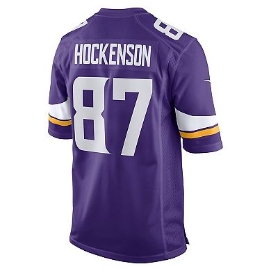 Men's Nike T.J. Hockenson Purple Minnesota Vikings Game Player Jersey