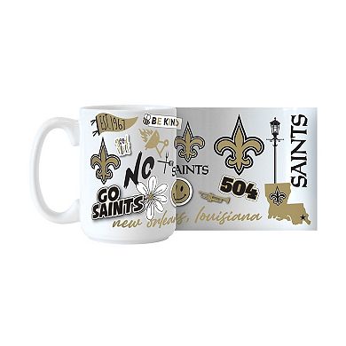 New Orleans Saints 15oz. Native Ceramic Mug
