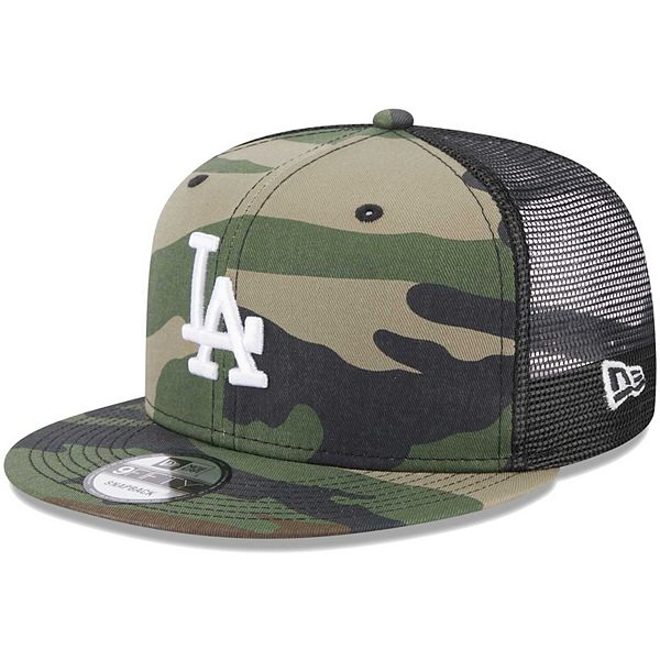 Men's New Era Camo Los Angeles Dodgers Trucker 9FIFTY Snapback Hat