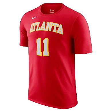 Men's Nike Trae Young Red Atlanta Hawks Icon 2022/23 Name & Number T-Shirt