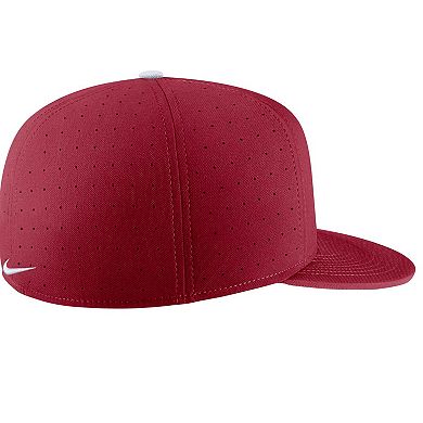 Men's Nike Crimson Washington State Cougars Aero True Baseball Performance Fitted Hat