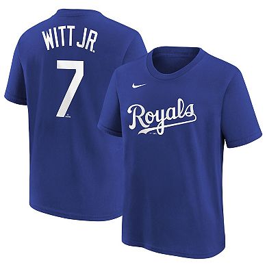 Youth Nike Bobby Witt Jr. Royal Kansas City Royals Player Name & Number T-Shirt