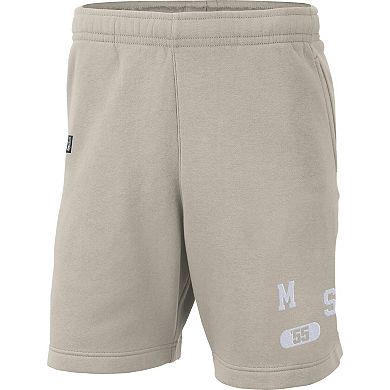 Men's Nike Cream Michigan State Spartans Fleece Shorts