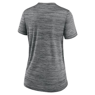 Women's Nike Gray Arizona Diamondbacks City Connect Velocity Practice Performance V-Neck T-Shirt