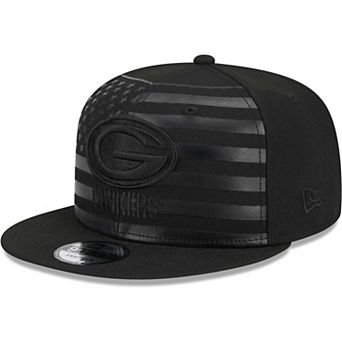 Men's New Era Black Green Bay Packers Independent 9FIFTY Snapback Hat