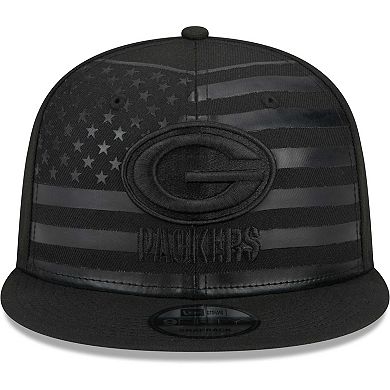 Men's New Era Black Green Bay Packers Independent 9FIFTY Snapback Hat